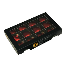 Szív 4 cm red mat S/12