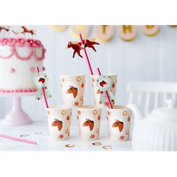 Szívószálak lovak 19,5 cm mix S/6