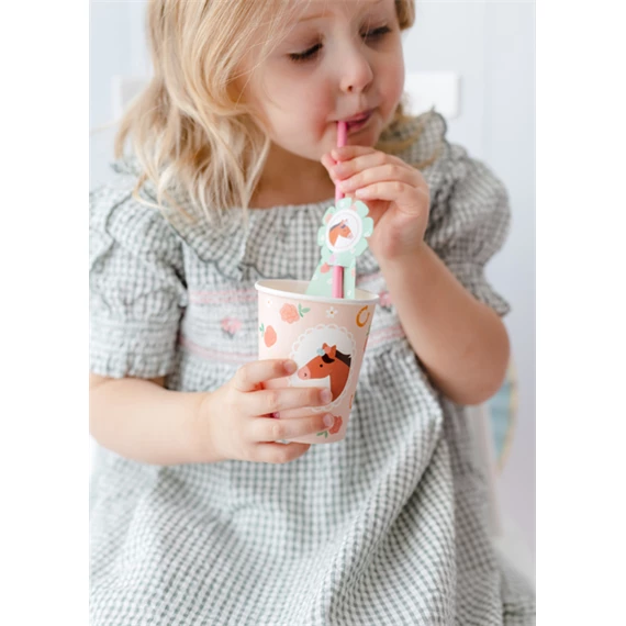 Szívószálak lovak 19,5 cm mix S/6