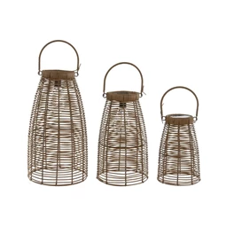 Szolár lámpa szett 23x23x42 cm S/3