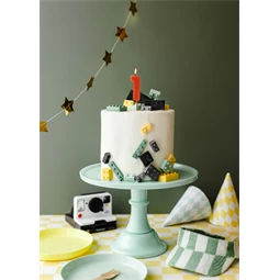 Születésnapi gyertya 1-es szám 6 cm piros