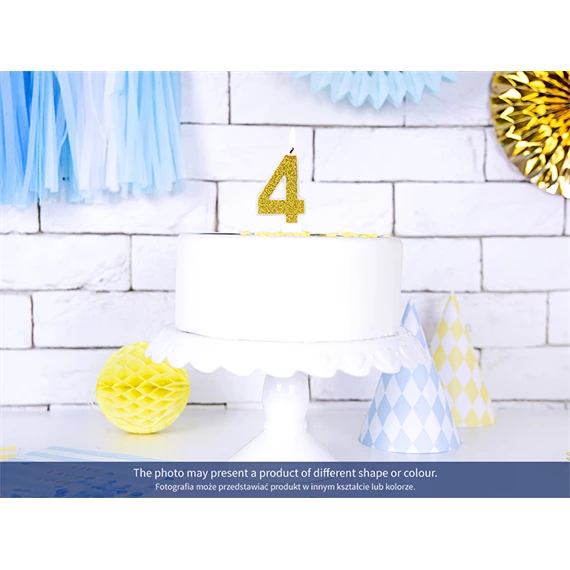 Születésnapi gyertya 9-es szám arany 7 cm