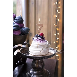 Szülinapi gyertya 7-es szám rózsaarany 4,5 cm