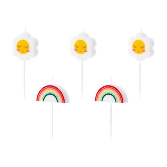 Szülinapi gyertya margaréta 2-3,5 cm S/5