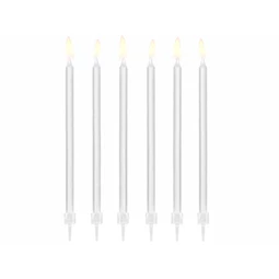 Szülinapi gyertya paraffin 14cm fehér S/12