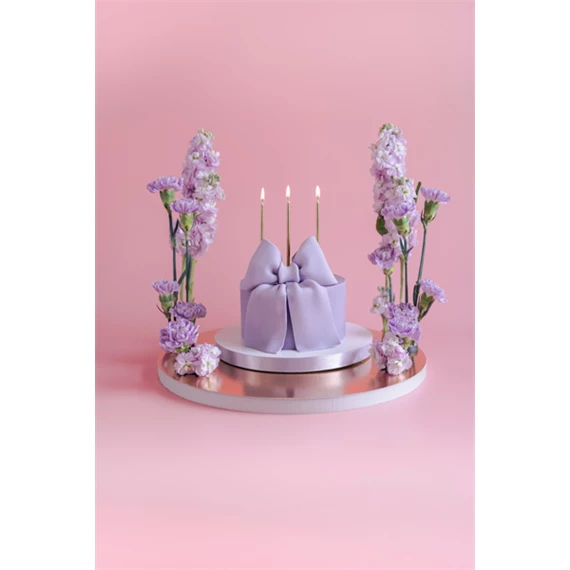 Szülinapi gyertya rózsaarany 14 cm S/12