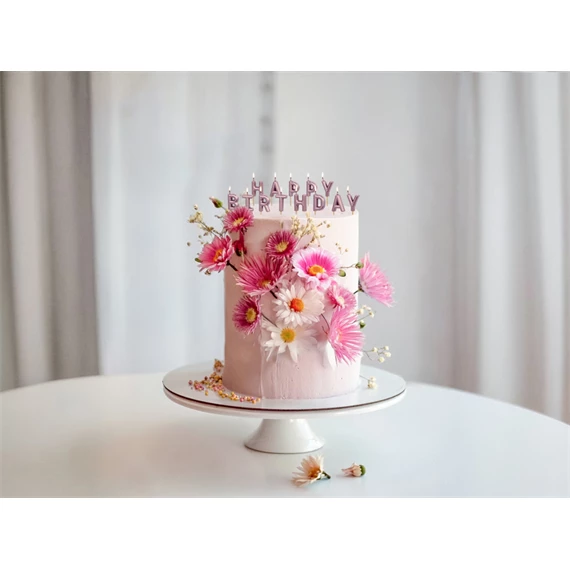 Szülinapi gyertyák boldog születésnapot 2,5 cm rózsaarany S/13