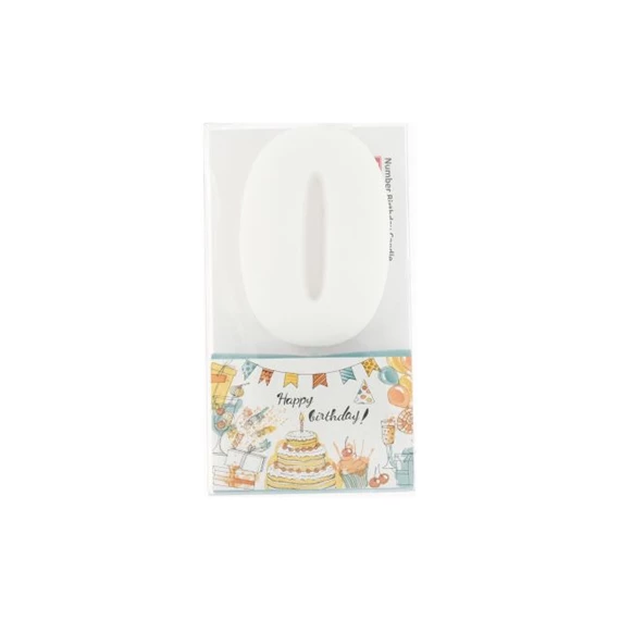 Szülinapi számgyertya 0-ás 6 cm