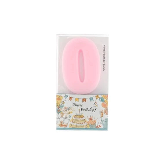 Szülinapi számgyertya 0-ás 6 cm