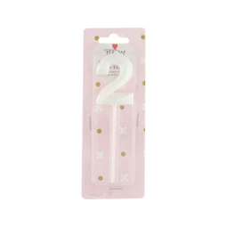 Szülinapi számgyertya 2-es, betűzős 5 cm