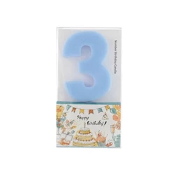 Szülinapi számgyertya 3-as 6 cm