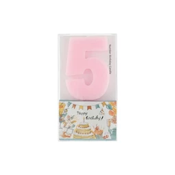 Szülinapi számgyertya 5-ös 6 cm