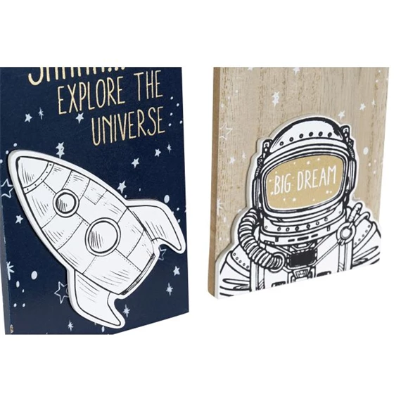 Tábla ajtóra, űrhajós 8,5x1x22 cm 2 féle