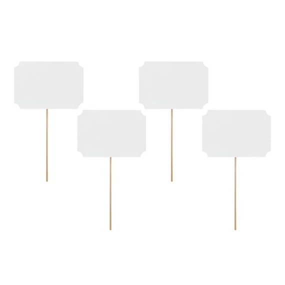 Tábla pálcával papír 11x8cm fehér S/4