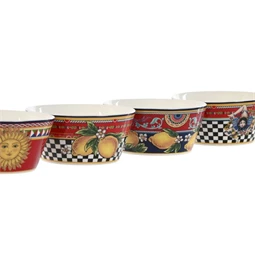 Tál citrom mintás 550 ml 14x14x6,5 cm 4 féle