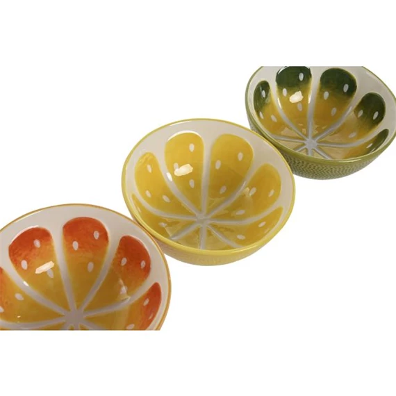 Tál citrus mintás 16x16x7 cm 3 féle
