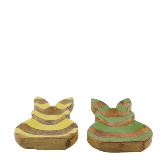 Tál nyúl alakú csíkos 25x14,5x2,5 cm 2féle