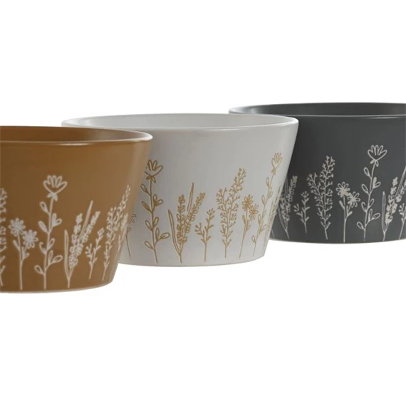 Tál virág mintás 450 ml 13x13x7,5 cm 3 féle