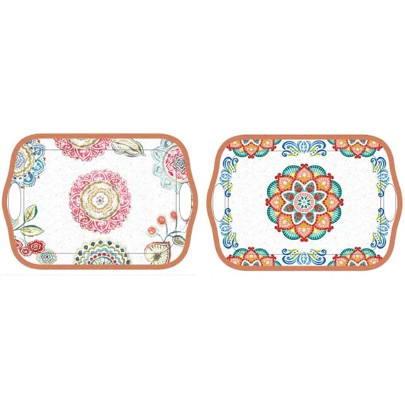 Tálca Mandala mintás 36x26x2,5 cm 2 féle