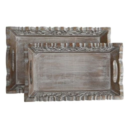 Tálca szett füllel szögletes 40,5x25,5x6,5 cm S/2