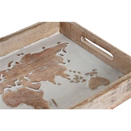 Tálca világtérképpel 39x23x6 cm