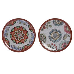 Tányér Mandala mintás 20,2x20,2x0,5 cm 2 féle