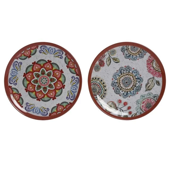 Tányér Mandala mintás 20,2x20,2x0,5 cm 2 féle