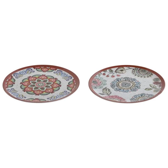 Tányér Mandala mintás 20,2x20,2x0,5 cm 2 féle