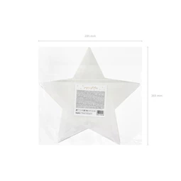 Papírtányér csillag papír 27 cm arany S/6
