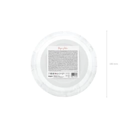 Papírtányér felirattal "Happy birthday" papír 18 cm rosegold S/6