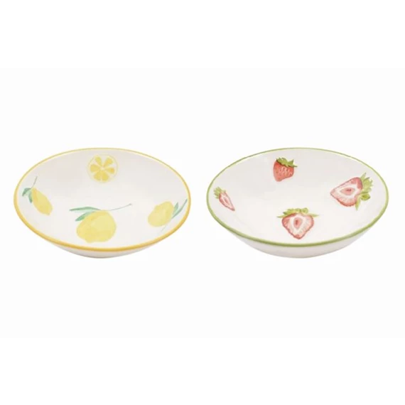Tányér gyümölcs mintás 18x18x3,4 cm 2 féle