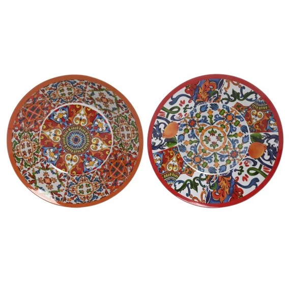 Tányér mintás 22,8x22,8x3,6 cm 2 féle