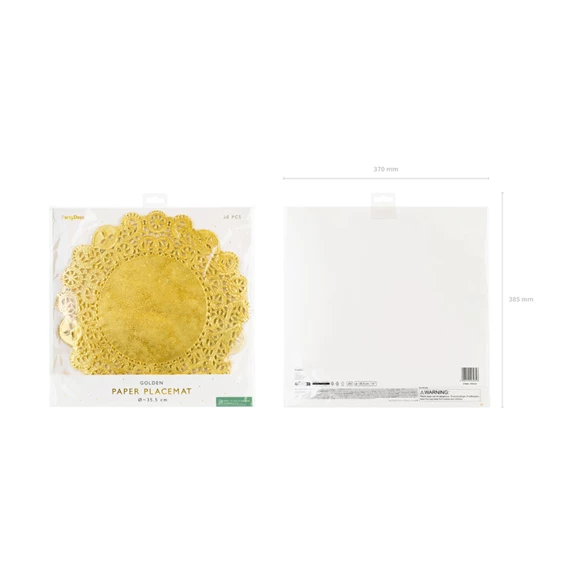 Tányéralátét arany, átmérő kb. 35,5 cm S/50