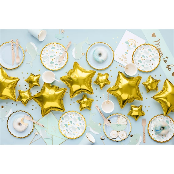 Papírtányér bálnák, mix, 18 cm S/6