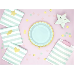 Papírtányér menta 18 cm S/6