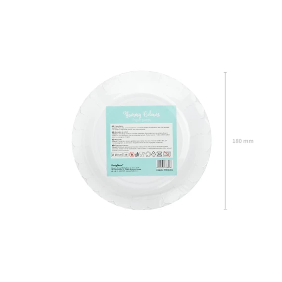 Papírtányér menta 18 cm S/6