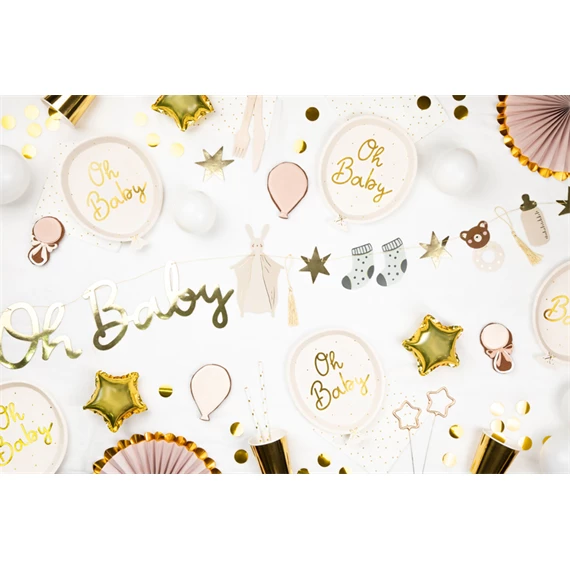 Papírtányér oh baby, mix, 17,5x22 cm S/6