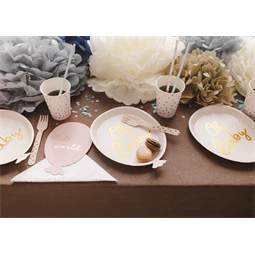 Papírtányér oh baby, mix, 17,5x22 cm S/6