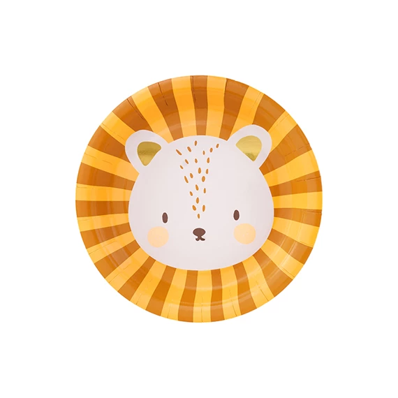 Papírtányér oroszlán, mix, 18 cm S/6