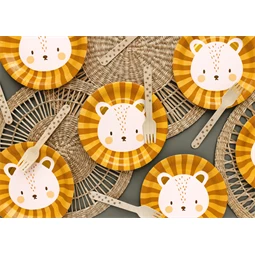 Papírtányér oroszlán, mix, 18 cm S/6