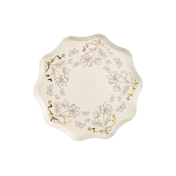 Tányérok virágokkal, 20 cm, mix S/6