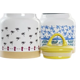 Tároló afrikai mintás 11x11x16 cm 2 féle