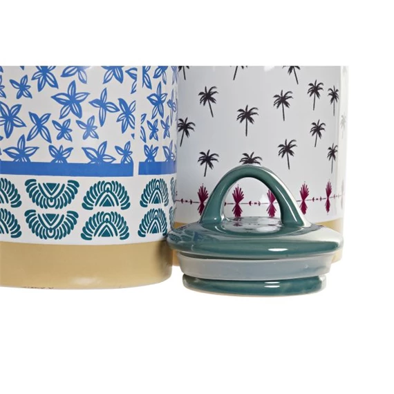 Tároló afrikai mintás 11x11x19 cm 2 féle