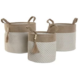 Tároló szett füllel 30x30x34 cm S/3