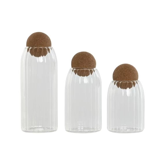 Tárolóedény szett 1 L 8,8x8,8x23,5 cm S/3