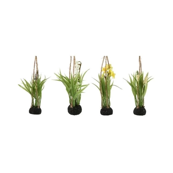 Selyemvirág tavaszi virág, akasztós 20 cm 4 féle