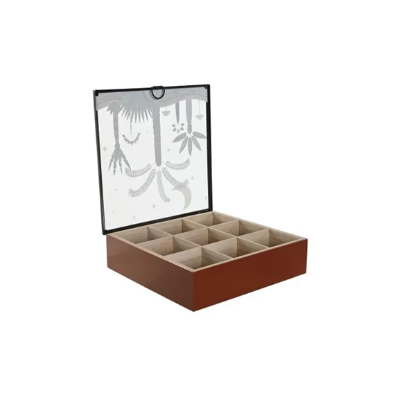 Teafilter tartó pálmafa mintás 24x24x6,5 cm 2 féle