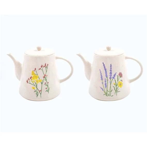 Teáskanna virág mintás 900 ml 22x14x16,5 cm 2 féle