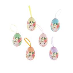 Tojás nyuszifej mintával, akasztós 4 cm S/12