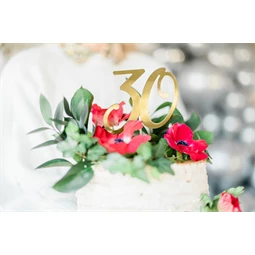 Tortadísz 30-as szám arany 20,5 cm